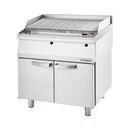 Stalgast gas lava stone grill as a freestanding unit, series 700 ND with S-grate, 800x700x850 mm