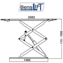 Benslift Scherenhebebühne - 3000 kg