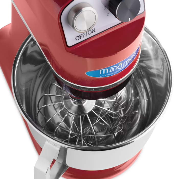 MAXIMA Gastro Planetenmischer - 7 l - Bis zu 2 kg Teig - Raspberryrot