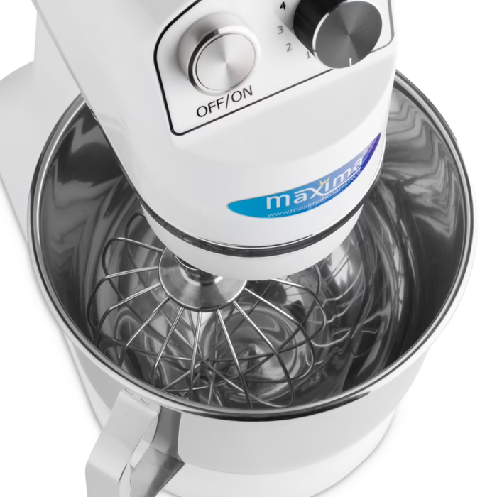 MAXIMA Gastro Planetenmischer - 7 l - Bis zu 2 kg Teig - Weiß
