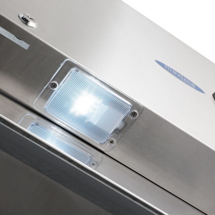 MAXIMA Fischkühlschrank - 600 l - 7 Behälter (60 x 40 cm) - auf Rädern - Rostfreier Stahl