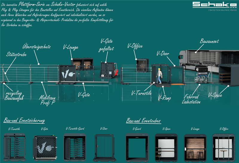 Schake Faltbares Schiebetor V-Gate