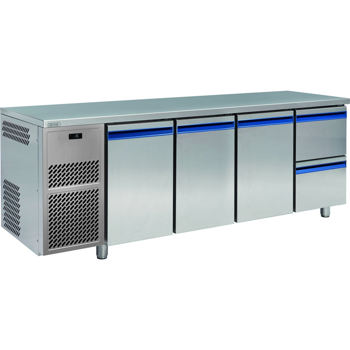 AfG Berlin Dkt4c2-sl Kühltisch, 3 Türen + 2 Schubladen 2180 X 700 X 890 Mm