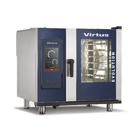 Virtus & Mastro Elektro-Kombidämpfer mit Boiler und automatischem Reinigungssystem, 6x GN 1/1