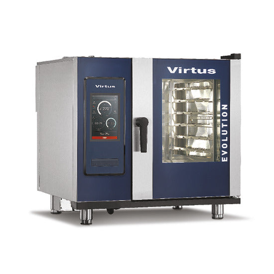 Virtus & Mastro Gas-Kombidämpfer mit Boiler und automatischem Reinigungssystem, 6x GN 1/1