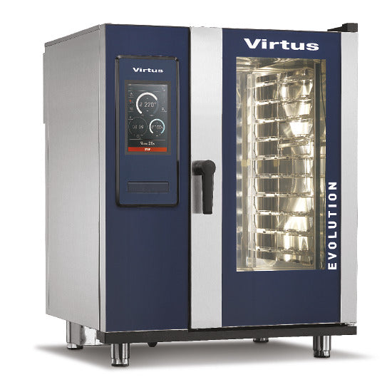 Virtus & Mastro Elektro-Kombidämpfer mit Boiler und automatischem Reinigungssystem, 10x GN 1/1