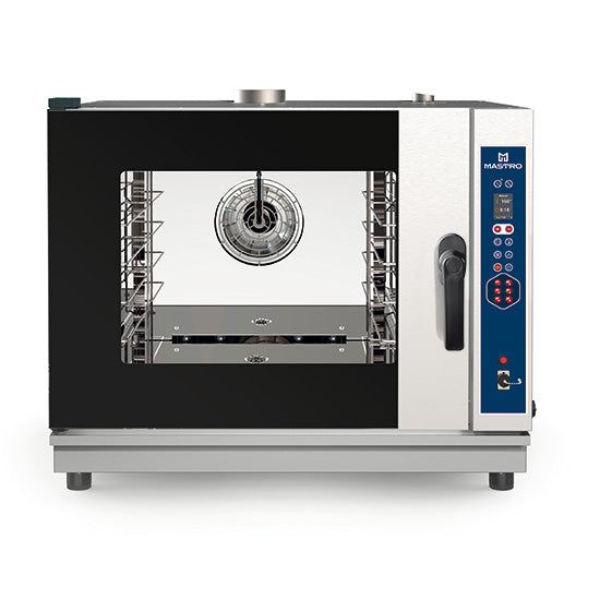 Virtus & Mastro Gas-Kombidämpfer digital mit Direkteinspritzung und automatischer Reinigung, 4x GN 1/1 oder 600x400