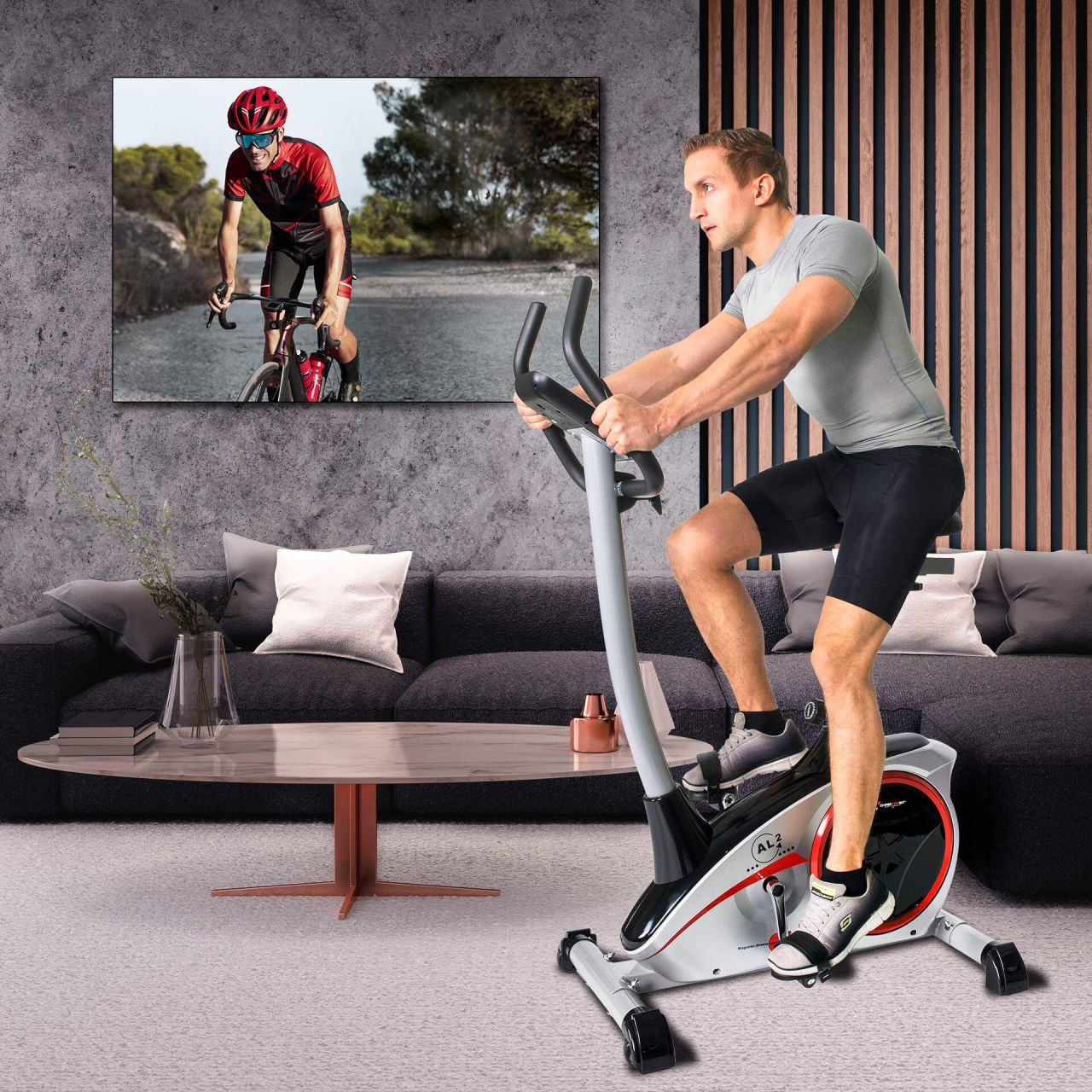 Christopeit Sport Heimtrainer Ergometer AL 2 silber