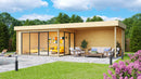 Fjordholz Gartenhaus Alu Concept 44 A mit Anbau