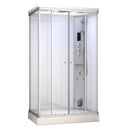 Mazur MUE-AR1280-1R WEISS Duschkabine mit Hydromassage und Dampfsauna 120 x 80 x 217 cm
