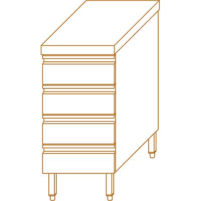 AfG Berlin As47s4 Schubladenschrank Mit 4 Schubladen
