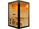 Sanotechnik Finnish Sauna PANORAMA BLACK Sauna 2 Pers.130x120x200 cm