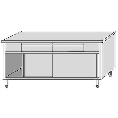 AfG Berlin Assl146a Work cabinet with top-mounted drawers
