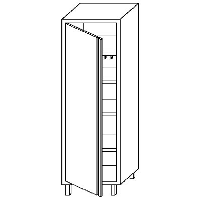 AfG Berlin Atr057 Putzmittelschrank Mit Flügeltür