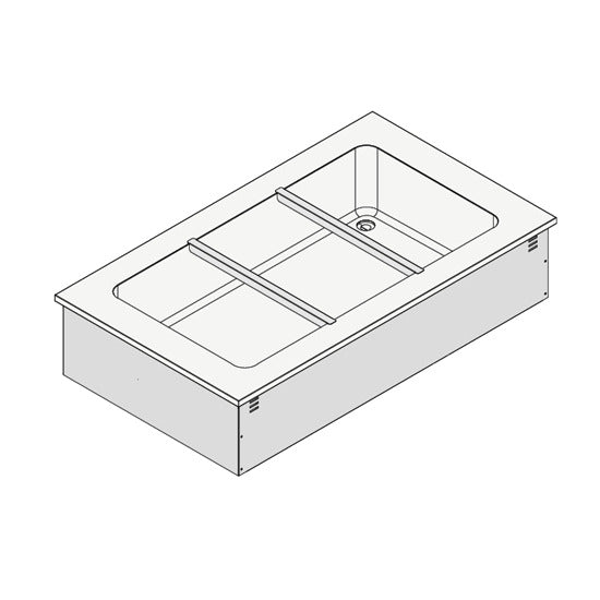 Virtus & Mastro vasca refrigerata statica, per refrigerazione centralizzata, 2x GN 1/1