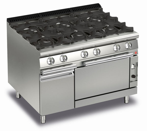 AfG Berlin Cfg73q Gas-herd 6 Flammen Mit Gasbackofen