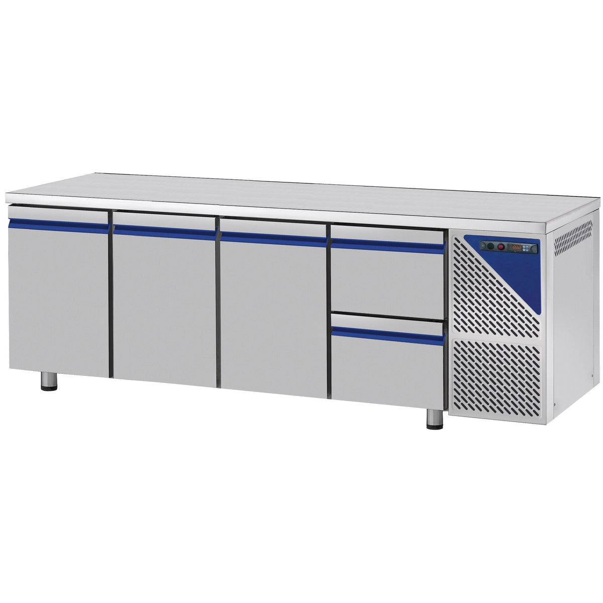 AfG Berlin Dkt4c2-s refrigerated counter with 3 doors and 2 drawers