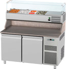 AfG Berlin Dpt-2s Pizzakühltisch 2 Türen Mit Aufsatzvitrine