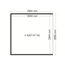Fjordholz Holzgarage Modell QB-Line 15,30 m² + 600 cm Anbau