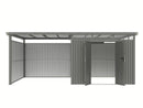 StarLine Metal Garden Shed Model Style 7.56 m² Economy Set-2 Aluminum Grey