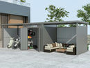 StarLine Metal Shed Model Style 4.45 m² Economy Set 4 Aluminum Grey