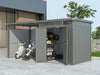 StarLine Metall Gerätehaus Modell Style 4,45 m² Spar-Set 2 Alu Grau