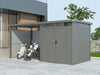 StarLine Metall Gerätehaus Modell Style 4,45 m² Spar-Set 2 Alu Grau