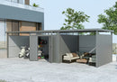 StarLine Metal Garden Shed Model Style 7.56 m² Economy Set-4 Aluminum Grey