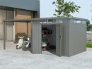 StarLine Metall Gerätehaus Modell Style 7,56 m² Spar-Set-1 Alu Grau