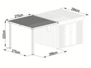 StarLine Metall Gerätehaus Modell Style 7,56 m² Spar-Set-1 Alu Grau