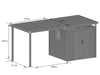 StarLine Metall Gerätehaus Modell Style 4,45 m² Spar-Set 2 Alu Grau
