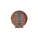 Fjordholz Barrel Sauna Model Leo with Half-Round Window