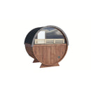 Fjordholz Barrel Sauna Model Leo with Half-Round Window