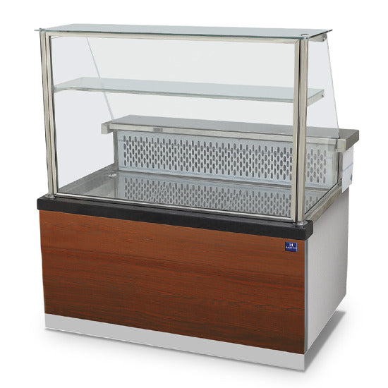 Virtus & Mastro Kühltheke mit Regalboden und gerader Frontverglasung, statische Kühlung, +0°/+4°C  B=1800 mm