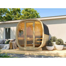 Fjordholz Barrel Sauna Model Bus 160 with Full Glass Front