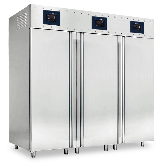 Virtus & Mastro Kühlschrank 700+1400 Liter aus Edelstahl GN 2/1, -2°/+8°C - WiFi