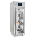 Réfrigérateur Virtus & Mastro 700 litres en acier inoxydable, GN 2/1, portes vitrées double face, -2°C/+8°C - Wi-Fi