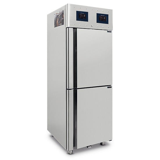 Virtus & Mastro Kühlschrank 350+350 Liter aus Edelstahl mit 2 Temperaturbereichen GN 2/1, -2°/+8°C|0/+5°C - WiFi