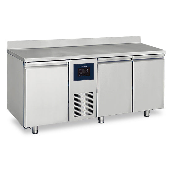 Virtus & Mastro refrigerated counter with 3 doors GN 1/1 and raised edge, -2°/+8°C - WiFi
