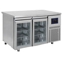 Virtus & Mastro Kühltisch Pass-Through mit 2+2 Glastüren GN 1/1 beidseitig, -2°/+8°C - WiFi