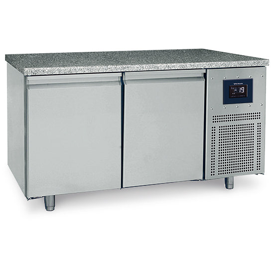 Virtus & Mastro Bäckereitiefkühltisch 2-türig 600x400 mm, Granitarbeitsplatte, -10°/-22°C - WiFi