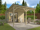 Fjordholz Gartenhaus Modell Amrum-2 mit Vordach