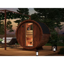 Fjordholz Barrel Sauna Model Leo with Half-Round Window