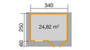 Weka Gartenhaus Blumberg 109, 340x250, Naturbelassen