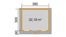 Weka Gartenhaus Blumberg 110, 380x300, Naturbelassen