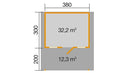 Weka Gartenhaus Blumberg 110, 380x500, Naturbelassen