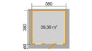 Weka Gartenhaus Blumberg 110, 380x380, Naturbelassen