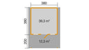 Weka Gartenhaus Blumberg 110, 380x580, Naturbelassen