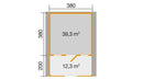 Weka Gartenhaus Blumberg 110, 380x580, Naturbelassen
