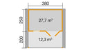 Weka Gartenhaus Blumberg 111, 380x450, Naturbelassen